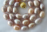Elegant 13mm Multicolor Freshwater Pearl Necklace
