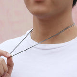 Men's 925 Thai Silver Necklace Zygote Chain Contracted Style Male Silver Jewelry