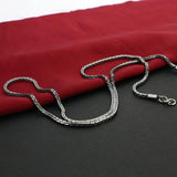 Men's 925 Thai Silver Necklace Zygote Chain Contracted Style Male Silver Jewelry