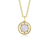 F.I.N.S 925 Silver Sun Necklace Shell Pendant Chain Jewelry