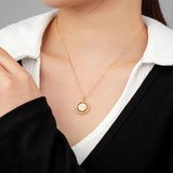 F.I.N.S 925 Silver Sun Necklace Shell Pendant Chain Jewelry