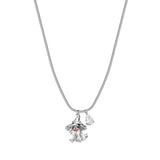 Real S925 Sterling Silver Zircon Spooky Wizard Hat Ghost Pendant