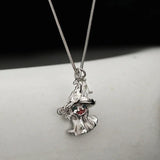 Real S925 Sterling Silver Zircon Spooky Wizard Hat Ghost Pendant