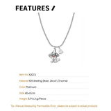 Real S925 Sterling Silver Zircon Spooky Wizard Hat Ghost Pendant