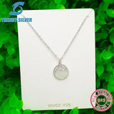 925 Silver Necklace Chain Rose Plated Pendant CZ Jewelry