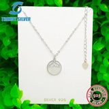 925 Silver Necklace Chain Rose Plated Pendant CZ Jewelry