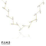 925 Silver Neckband Pearl Bead Choker Necklace Women Wedding Jewelry