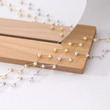 925 Silver Neckband Pearl Bead Choker Necklace Women Wedding Jewelry