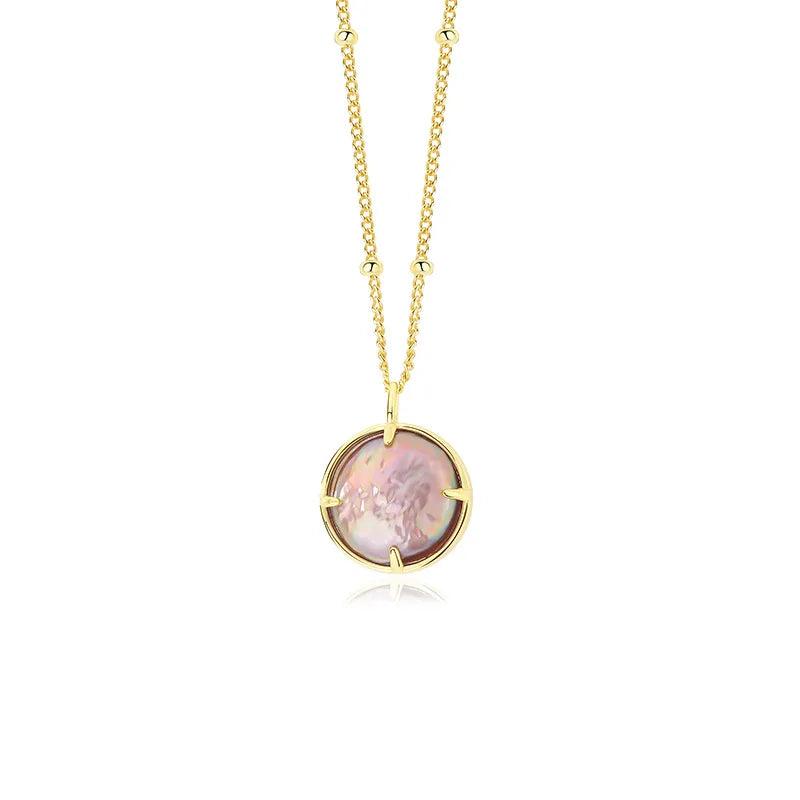 Vintage Baroque Pearl Necklace 925 Sterling Silver Pendant