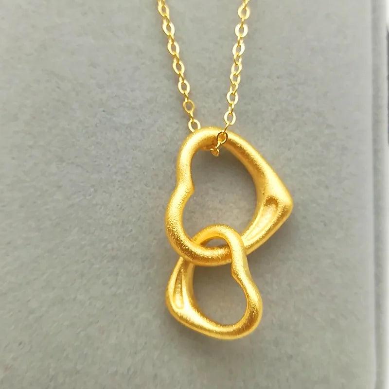 14k Heart Love Pendant Necklace Fine Plated Jewelry Birthday Gift