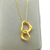 14k Heart Love Pendant Necklace Fine Plated Jewelry Birthday Gift