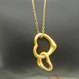 14k Heart Love Pendant Necklace Fine Plated Jewelry Birthday Gift