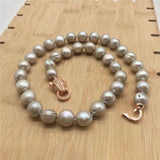 11-12MM Pearl Baroque Necklace w/ Leopard-head Clasp