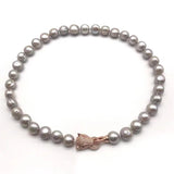 11-12MM Pearl Baroque Necklace w/ Leopard-head Clasp