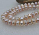 Rainbow Lavender Freshwater Pearl Necklace 18'' 925 Sterling Silver Clasp