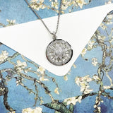 Sun Pendant Necklace 925 Sterling Silver High Zircon Stones Chain