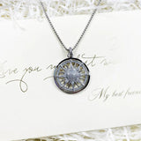 Sun Pendant Necklace 925 Sterling Silver High Zircon Stones Chain