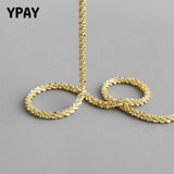 925 Sterling Silver Choker Necklaces Women INS Starry Cauliflower Boho Chain
