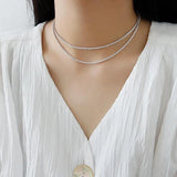925 Sterling Silver Choker Necklaces Women INS Starry Cauliflower Boho Chain