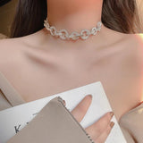 925 Sterling Silver Clavicle Chain Necklace Cute/Romantic Chokers for Party