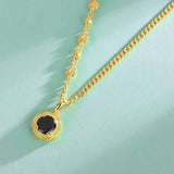 S925 Sterling Silver Necklace with Gemstone Pendant