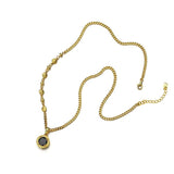 S925 Sterling Silver Necklace with Gemstone Pendant
