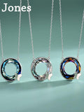 Sterling Silver Crystal Necklace With Butterfly Pendant