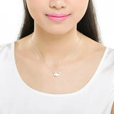 925 Silver Grey Whale Pendant Necklace Romantic for Woman Fish Jewelry