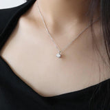 925 Silver Zircon Pendant Necklace Fine Jewelry