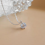 925 Silver Zircon Pendant Necklace Fine Jewelry
