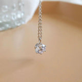 925 Silver Zircon Pendant Necklace Fine Jewelry