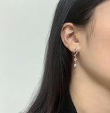 European American Bride Set S925 Silver Necklace Earrings Set