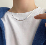 925 Sterling Silver Herringbone Chain Necklace for Women Men