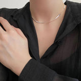 925 Sterling Silver Herringbone Chain Necklace for Women Men