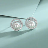 S925 Silver Pearl Necklace Set Europe US Pendant Jewelry