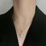 S925 Silver Pearl Necklace Set Europe US Pendant Jewelry