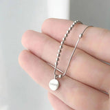 925 Sterling Silver LUCKY Beads Choker Necklace