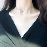 925 Sterling Silver LUCKY Beads Choker Necklace