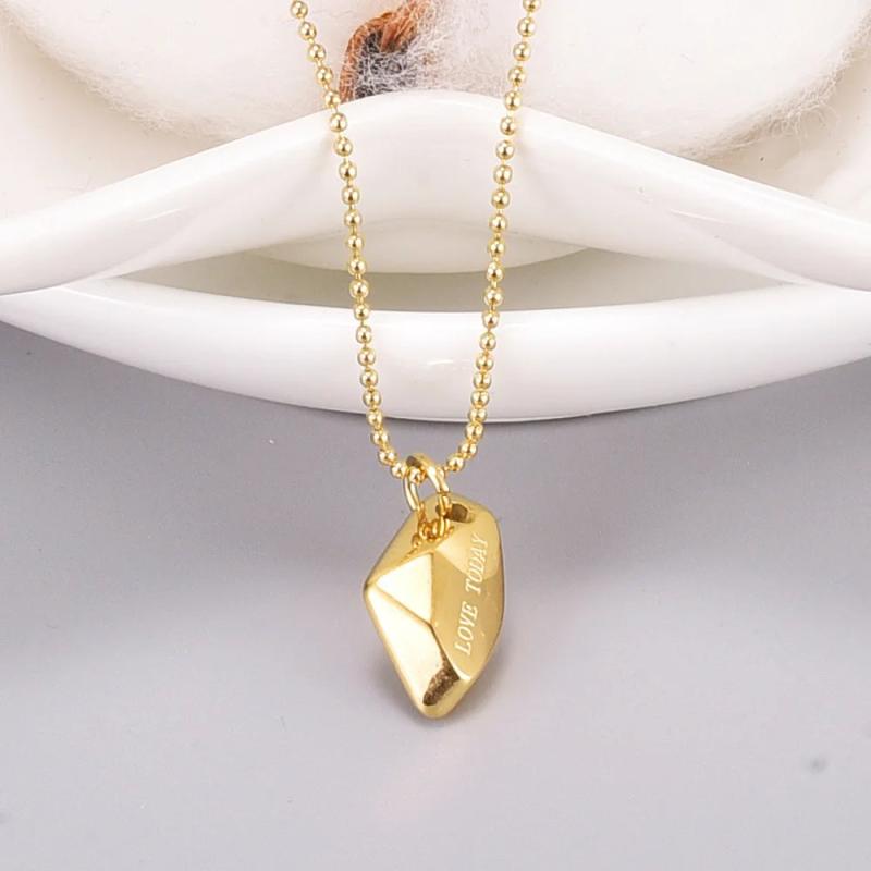 14k Yellow Plated Irregular Necklace for Women's Birthday Party
