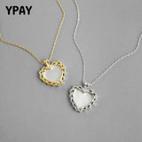 925 Silver Korea Heart Pendant Necklace YMN194