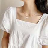 925 Silver Olive Chain Heart Pendant Gift for Women