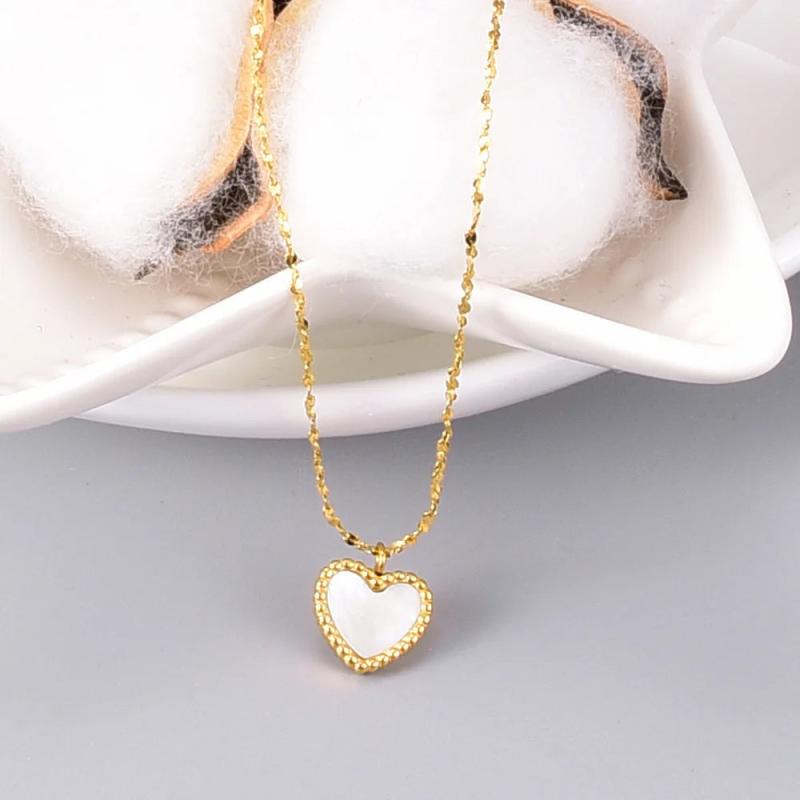 18K Plated Heart Shell Star Necklace Women's Clavicle Chain Wedding Gift