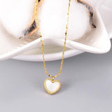 18K Plated Heart Shell Star Necklace Women's Clavicle Chain Wedding Gift