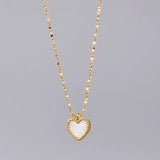 18K Plated Heart Shell Star Necklace Women's Clavicle Chain Wedding Gift