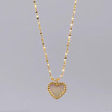 18K Plated Heart Shell Star Necklace Women's Clavicle Chain Wedding Gift