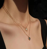 18K Plated Heart Shell Star Necklace Women's Clavicle Chain Wedding Gift