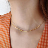 925 Silver Hook Knot Choker Necklace for Women