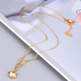 18k Peach Heart Pendant Necklace for Women
