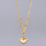18k Peach Heart Pendant Necklace for Women