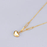 18k Peach Heart Pendant Necklace for Women